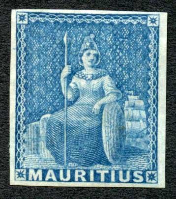 Mauritius SG31 no value Blue Mint Fine M M Cat 13 pounds Mark