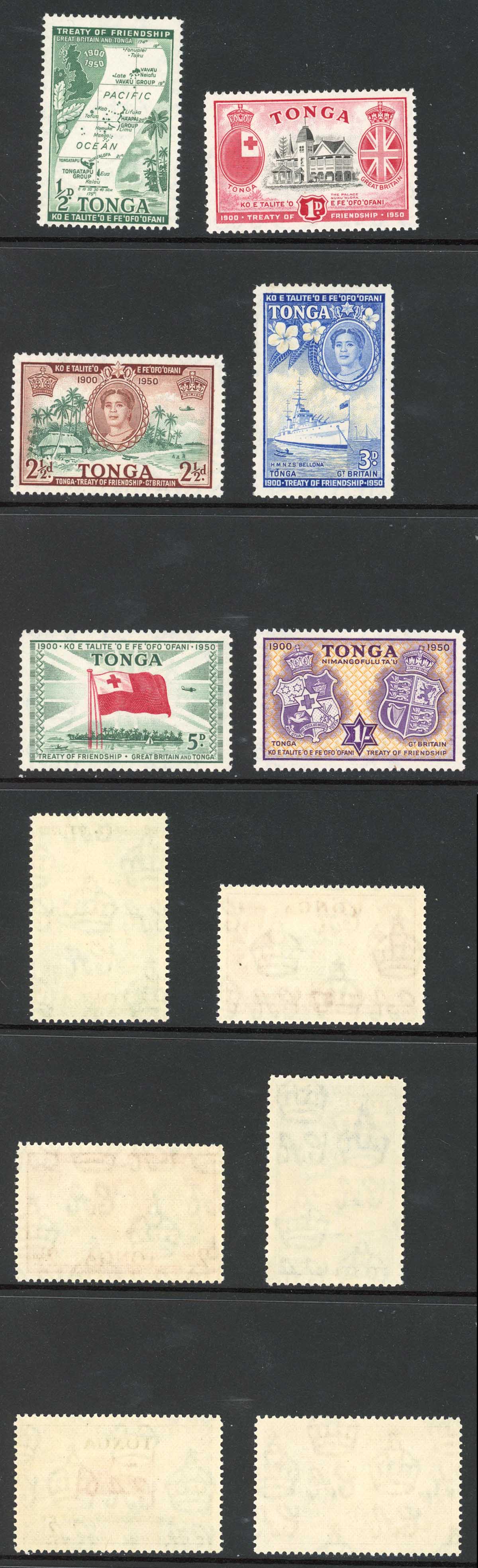 Tonga SG95/100 Treaty of Friendship Set U/M Cat 20 pounds – Mark ...