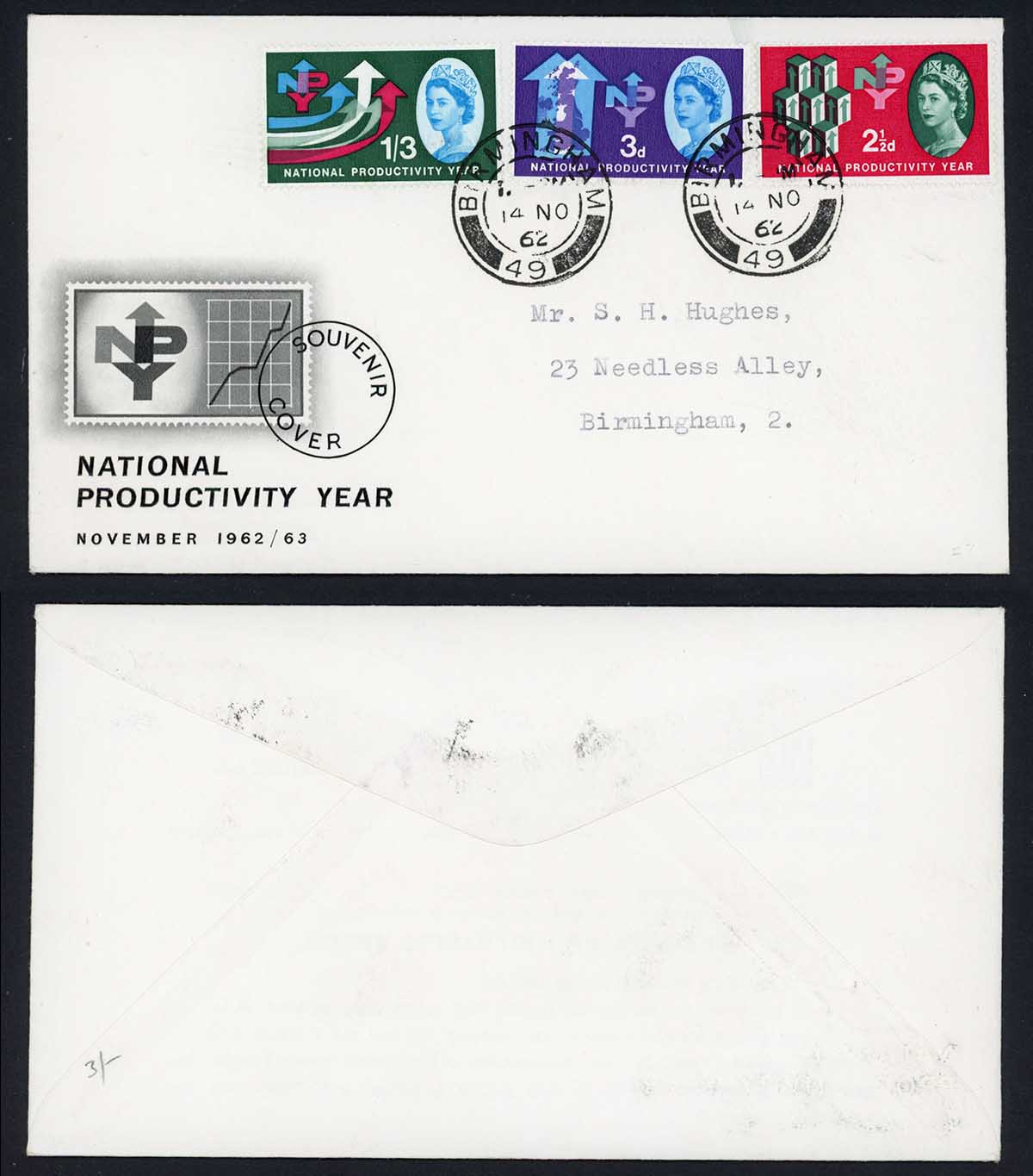 SG631-3 1962 N.P.Y illustrated FDC – Mark Bloxham Stamps Ltd